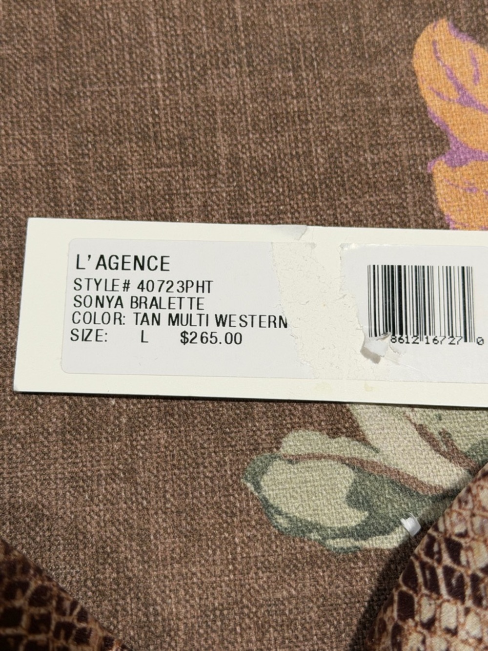L'AGENCE Sonya Snake Print Silk Bralette. Skirt available for sale in Size 8. - Picture 15 of 15